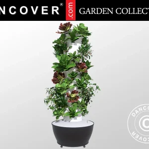 Hydroponischer Pflanzenturm mit LED, 0,8x0,8x1,7m, Weiß