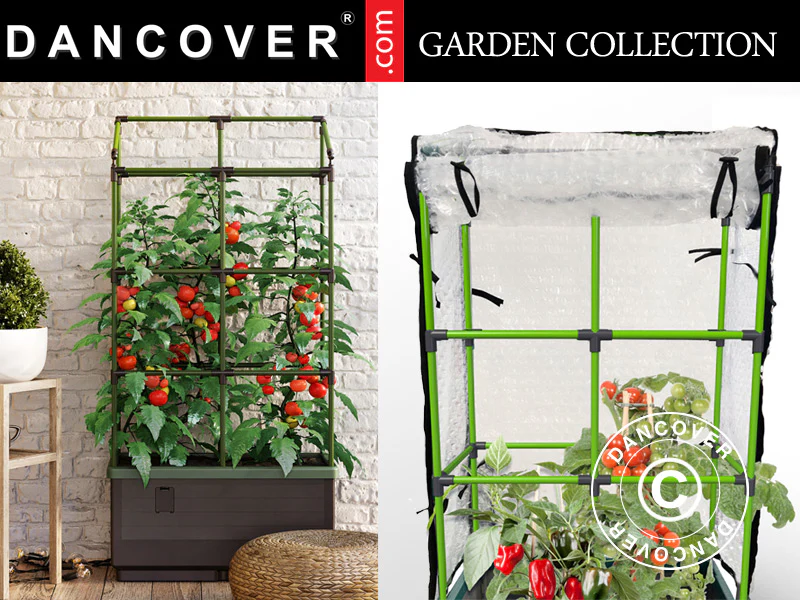 Pflanzkübel CityJungle inkl. Winterplane, Kapillarbewässerungssystem, 62x33x128cm, Anthrazit