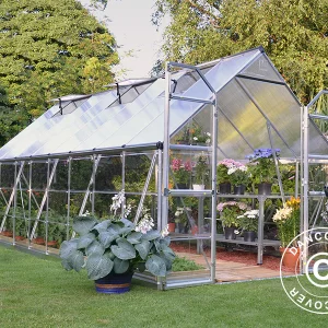 Gewächshaus aus Polycarbonat Balance 11,8m², Palram/Canopia, 2,44x4,87x2,29m, Silber