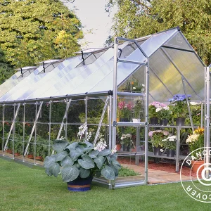 Gewächshaus Polycarbonat Balance 14,81m², Palram/Canopia, 2,44x6,07x2,29m, Silber