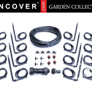 Bewässerungsset Gewächshaus mit 10m Schlauch, Schwarz