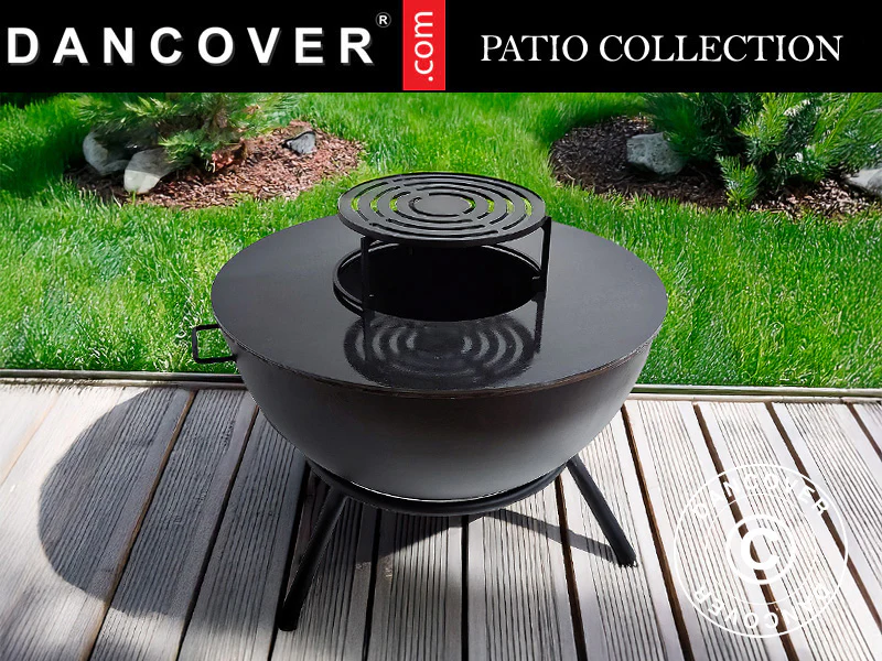 Feuerschale Halbkugel, Ø60x40/65cm, Schwarz - Imagen 2