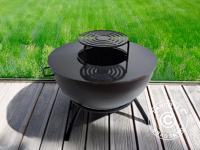 Feuerschale Halbkugel, Ø60x40/65cm, Schwarz - Imagen 5