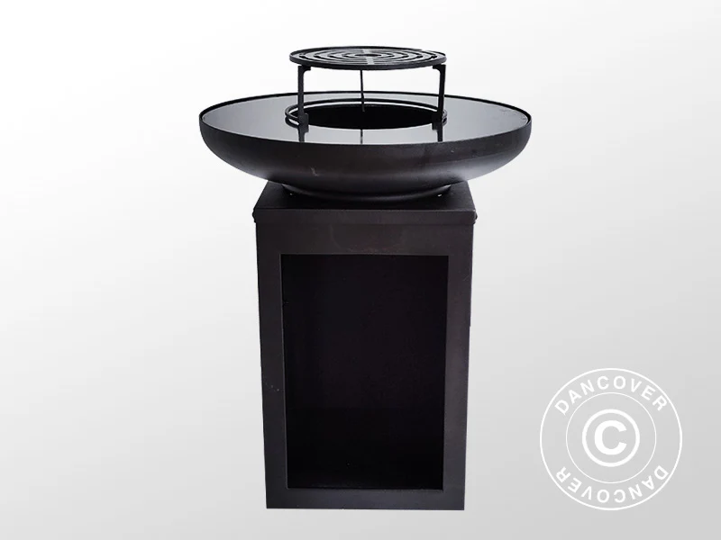 Feuerschale mit Holzaufbewahrung, Ø60x73cm, Schwarz - Imagen 5