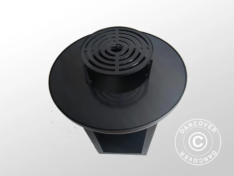 Feuerschale mit Holzaufbewahrung, Ø60x73cm, Schwarz - Imagen 7