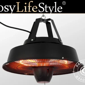 Hanging carbon patio heater Irabu, 1500W, Black