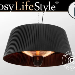 Hanging halogen patio heater IKEMA w/RC, 1500W, Black