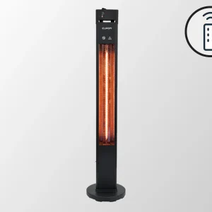 Patio Heater Q-Tower 2000 RCD w/RC, 2000 W, Black