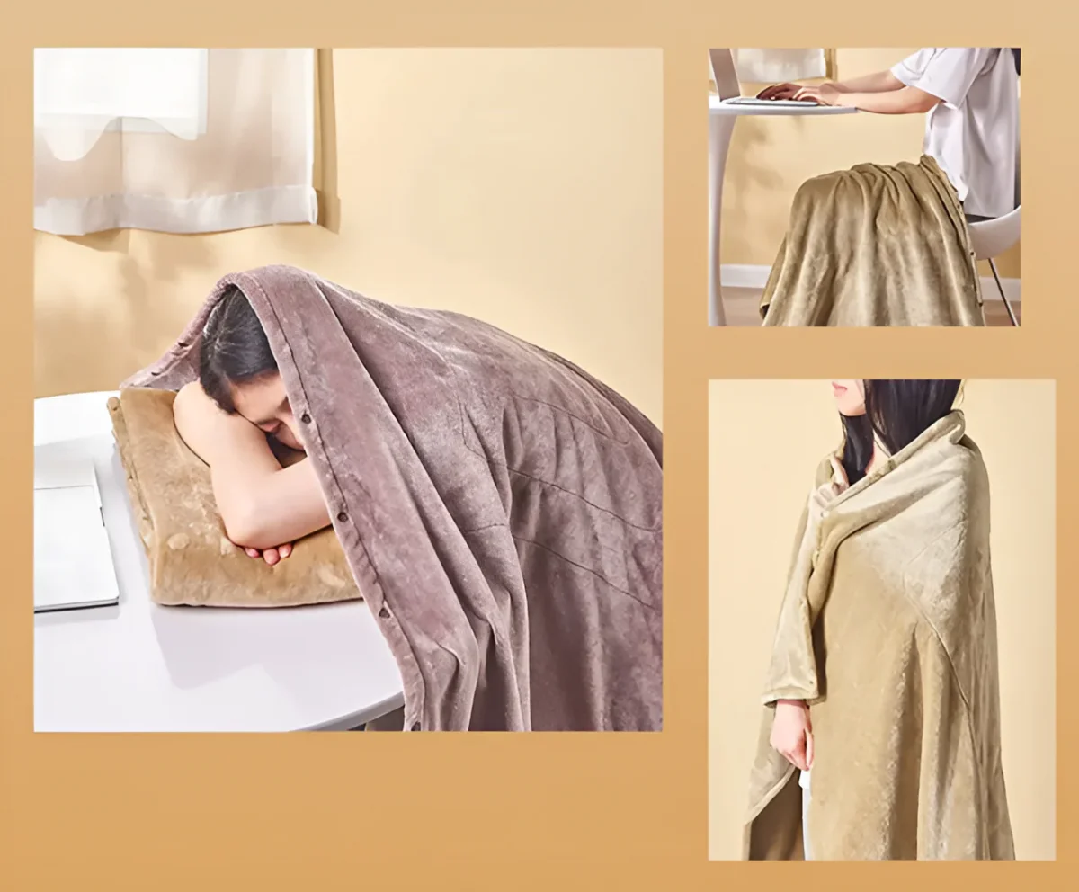 Manta Eléctrica USB Felpa Ultra Suave Cama Sofá - Imagen 6