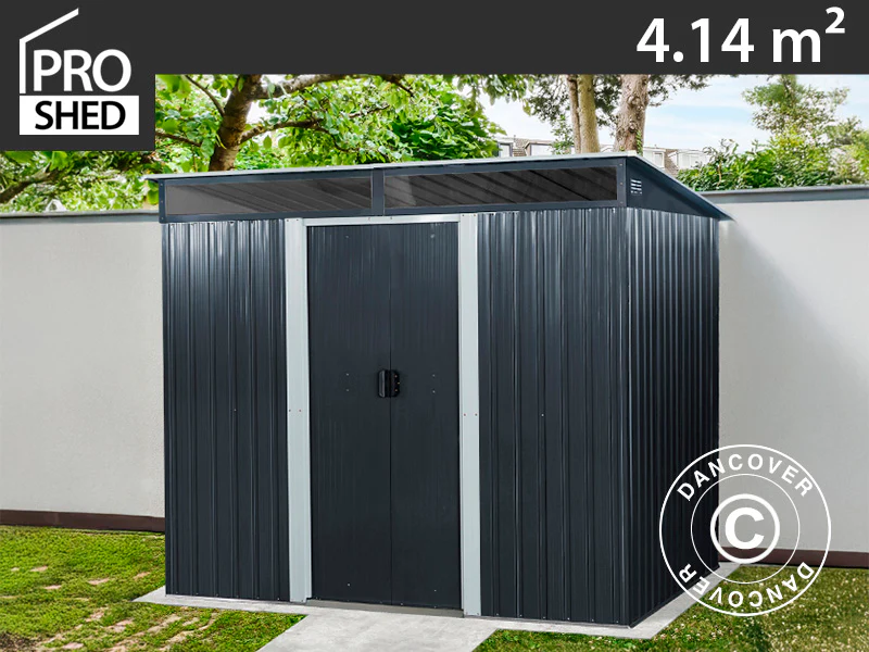 Geräteschuppen mit Oberlicht 2,38x1,74x1,96m, 4,14m², ProShed®, Anthrazit/Weiß - Imagen 2