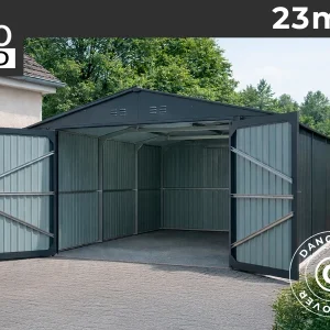 Metallgarage 3,86x6,02x2,54m, 23,2m², ProShed®, Anthrazit