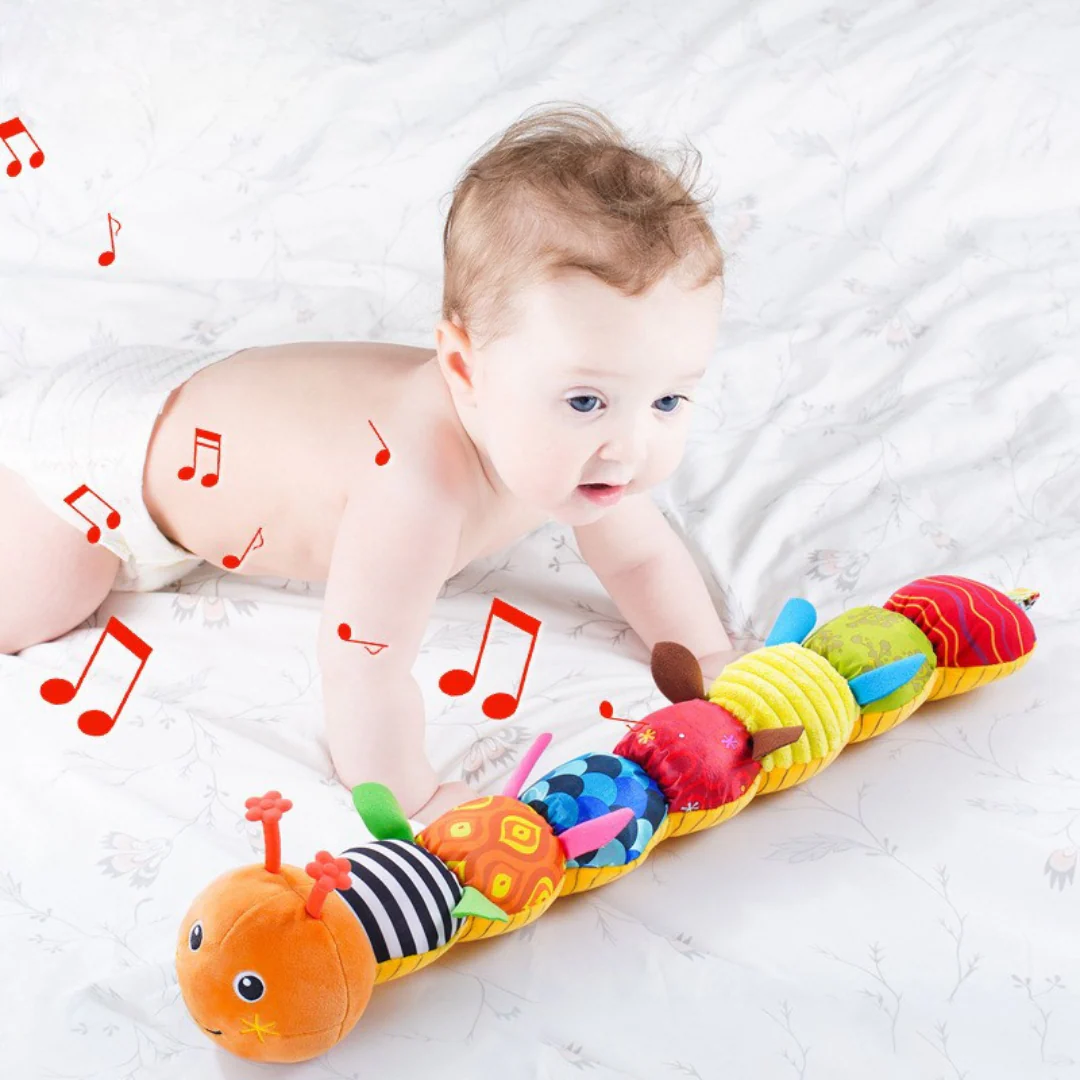 Oruga Musical para Bebés – Peluche Interactivo para el Desarrollo Sensorial y Motor - Imagen 8