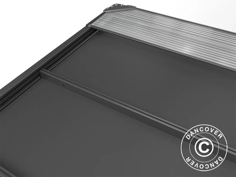 Pergola Pavillon San Fernando, 4x3m, Schwarz/Dunkelgrau - Imagen 5