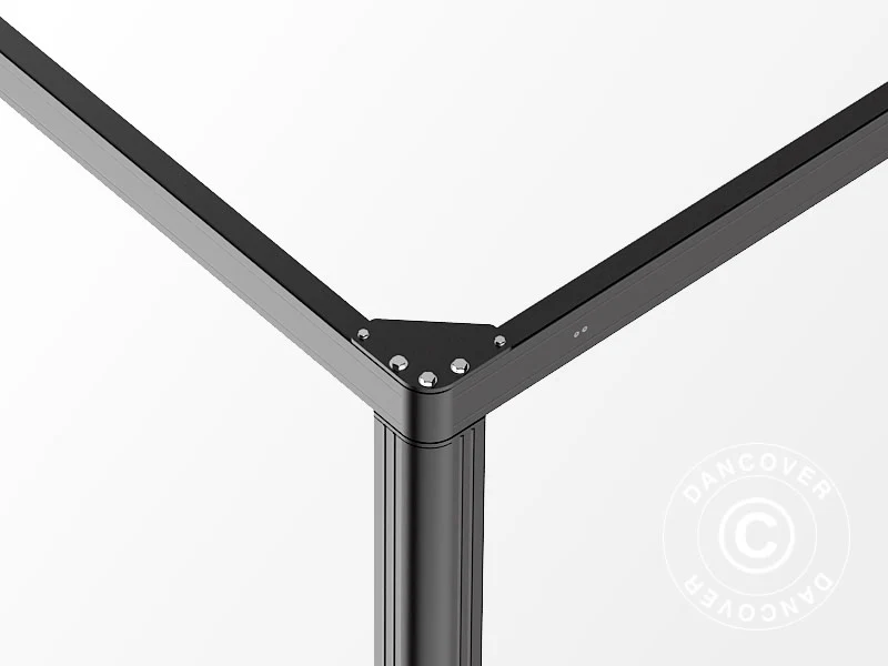 Pergola Pavillon San Fernando, 4x3m, Schwarz/Dunkelgrau - Imagen 7