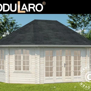 Holzpavillon mit Boden, 5,71x4,21x3,71m, 20,3m², Natur