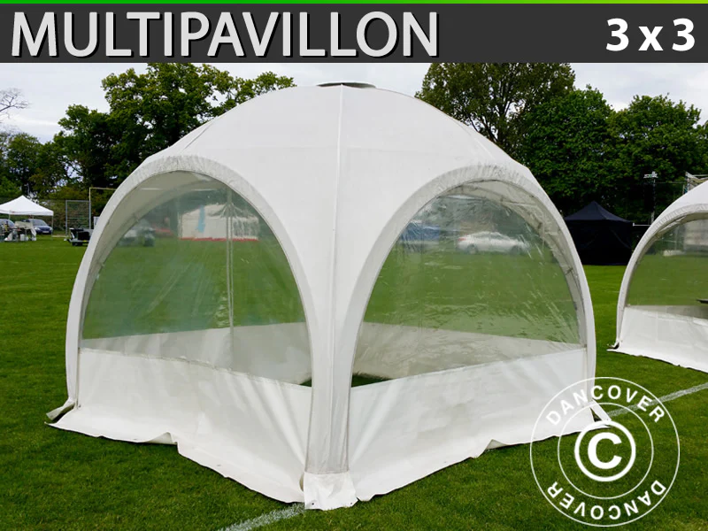 Kuppelzelt Multipavillon 3x3m, Weiß