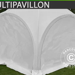 Kuppelzelt Multipavillon Seitenwand 3x1,95m, Weiß