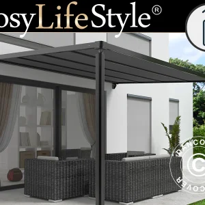 Patio Cover Santa Ynez, 4x3 m, Black/Dark Grey