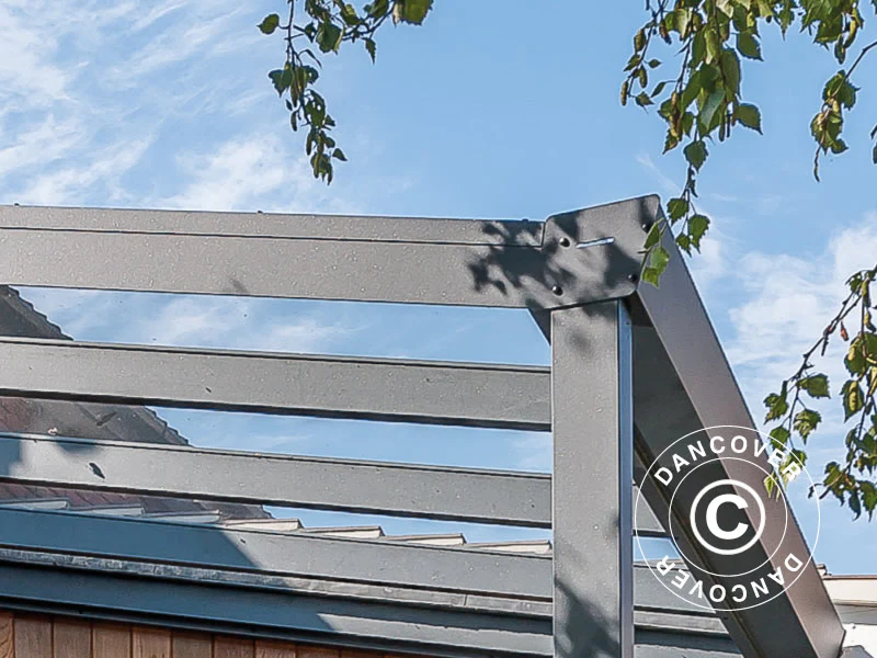 Terrassenüberdachung Expert aus Glas, 3x3m, Anthrazit - Imagen 5