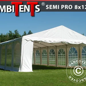Partyzelt, SEMI PRO Plus CombiTents® 900 8x12 (2,6)m, 4-in-1, Weiß