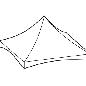 Dachplane für PartyZone Pagoda 5x5 PVC, Weiß