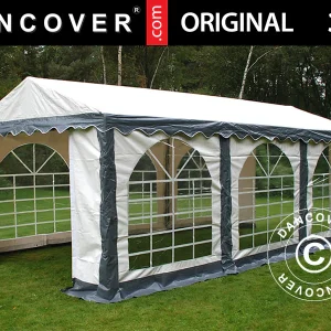 Partyzelt Original 3x6m PVC 900, Grau/Weiß