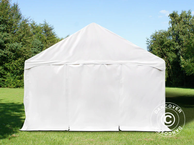 Partyzelt Original 5x10m PVC 900, "Arched", Weiß - Imagen 8