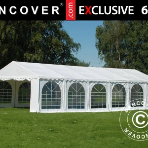 Partyzelt Exclusive 6x12m PVC 900, Weiß