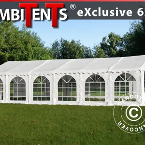 Partyzelt, Exclusive CombiTents® 900 6x12m 4-in-1, Weiß