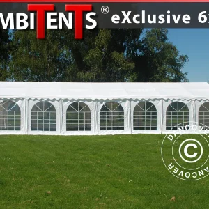 Partyzelt, Exclusive CombiTents® 900 6x14m, 5-in-1, Weiß