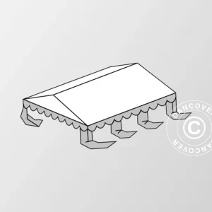Dachplane für das Partyzelt Original 6x6m PVC, Weiß/Grau