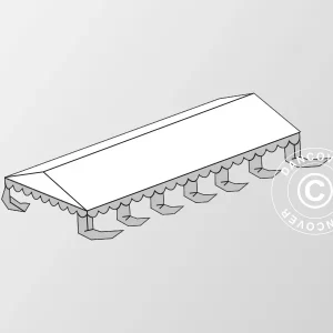 Dachplane für das Partyzelt Exclusive CombiTents® 6x12m, Weiß/Grau