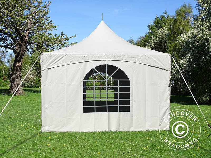 Pagoden-Partyzelt PartyZone 3x3m, PVC, weiß - Imagen 3
