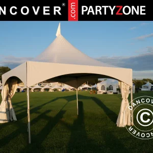 Pagoden-Partyzelt PartyZone 5x5m, PVC, weiß