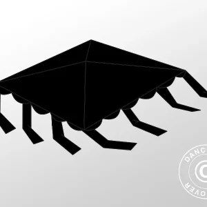 Dachplane 6x6m, Polyester, Schwarz