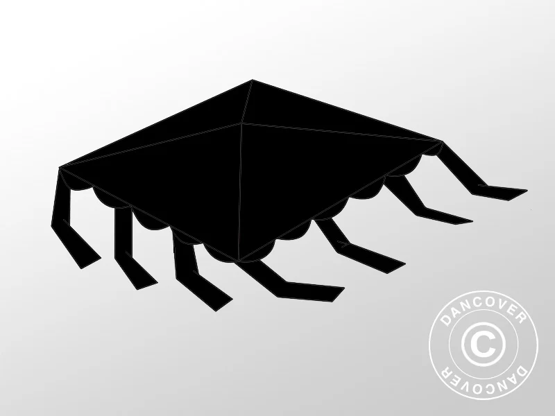 Dachplane 6x6m, Polyester, Schwarz