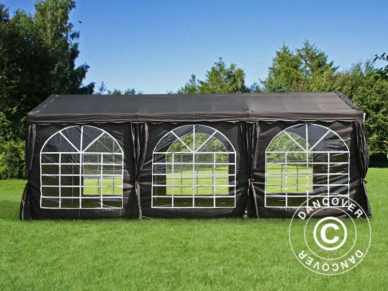 Partyzelt UNICO 3x6m, Schwarz - Imagen 3