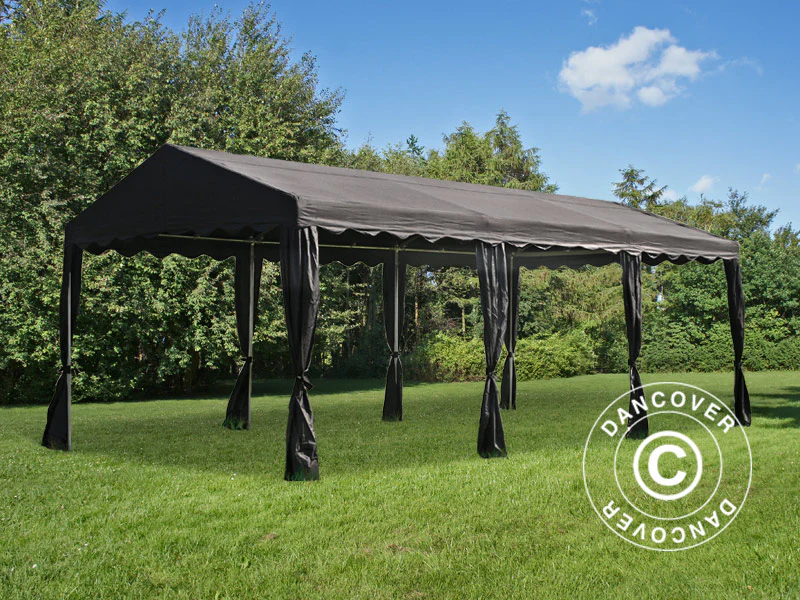 Partyzelt UNICO 3x6m, Schwarz - Imagen 7