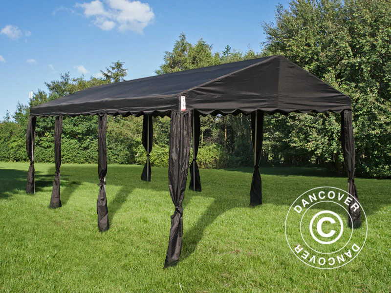 Partyzelt UNICO 3x6m, Schwarz - Imagen 8
