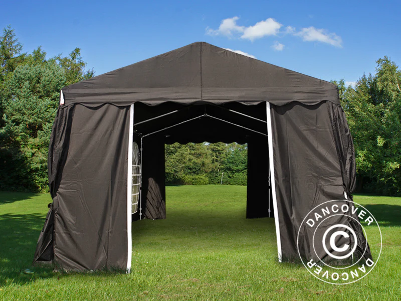 Partyzelt UNICO 3x6m, Schwarz - Imagen 9