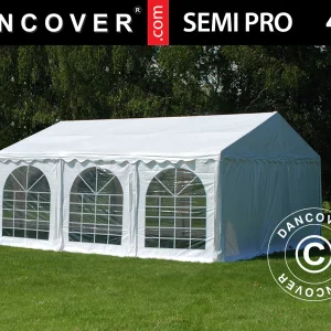 Partyzelt SEMI PRO Plus 4x6m PVC 900, Weiß