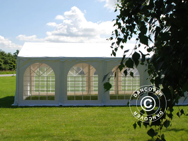 Partyzelt SEMI PRO Plus 4x6m PVC 900, Weiß - Imagen 3