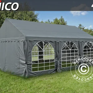 Partyzelt UNICO 4x6m, Dunkelgrau