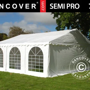 Partyzelt SEMI PRO Plus 7x7m PVC 900, Weiß