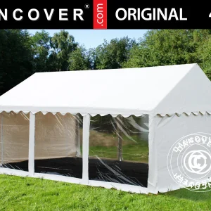 Partyzelt Original 4x6m PVC 900, Panorama, Weiß