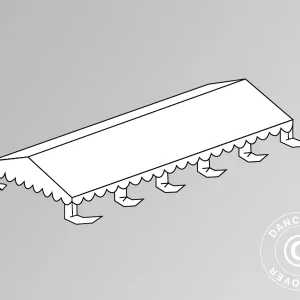 Dachplane für das Partyzelt Original 4x10m PVC, Weiß