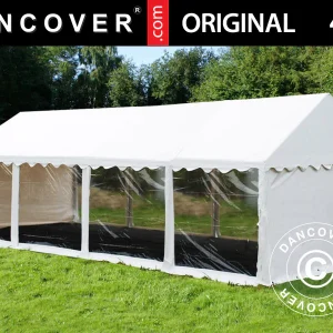 Partyzelt Original 4x8m PVC 900, Panorama, Weiß