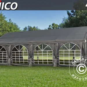 Partyzelt UNICO 4x8m, Dunkelgrau