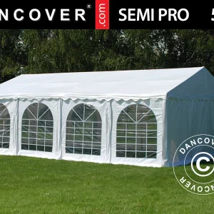Partyzelt SEMI PRO Plus 5x8m PVC 900, Weiß