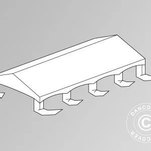 Dachplane für das Partyzelt Original 5x8m PVC, "Arched", Weiß